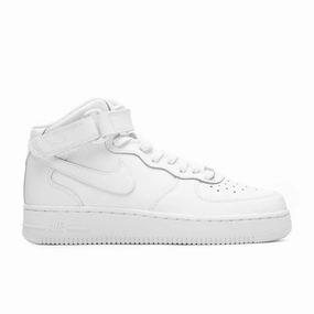 Air Force 1 Mid LE (GS) - White/White Nike lifestyle sneakers with retro vibe