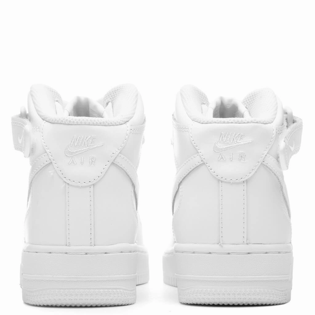 Air Force 1 Mid LE (GS) - White/White Nike Retro Lifestyle Shoes