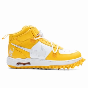 Air Force 1 Mid x Off-White - White/Varsity Maize Nike lifestyle sneakers with retro vibe