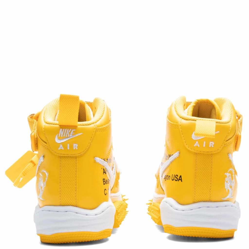 Air Force 1 Mid x Off-White - White/Varsity Maize Nike Retro Lifestyle Shoes