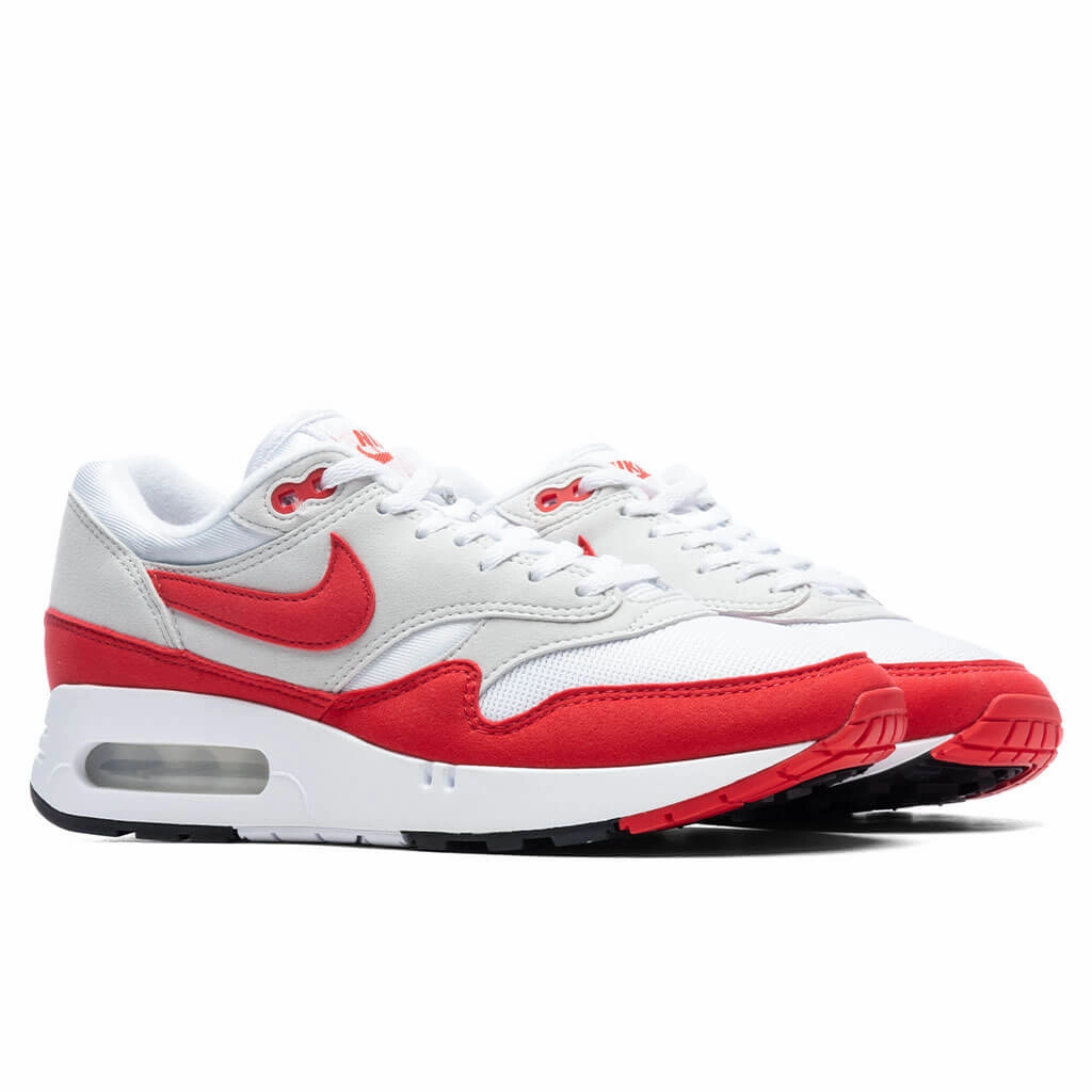 Air Max 1 '86 Original Big Bubble - White/University Red/Neutral Grey Nike trainers with responsive foam