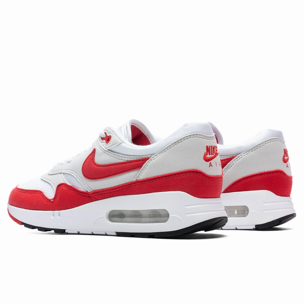 Air Max 1 '86 Original Big Bubble - White/University Red/Neutral Grey Nike trainers with responsive foam