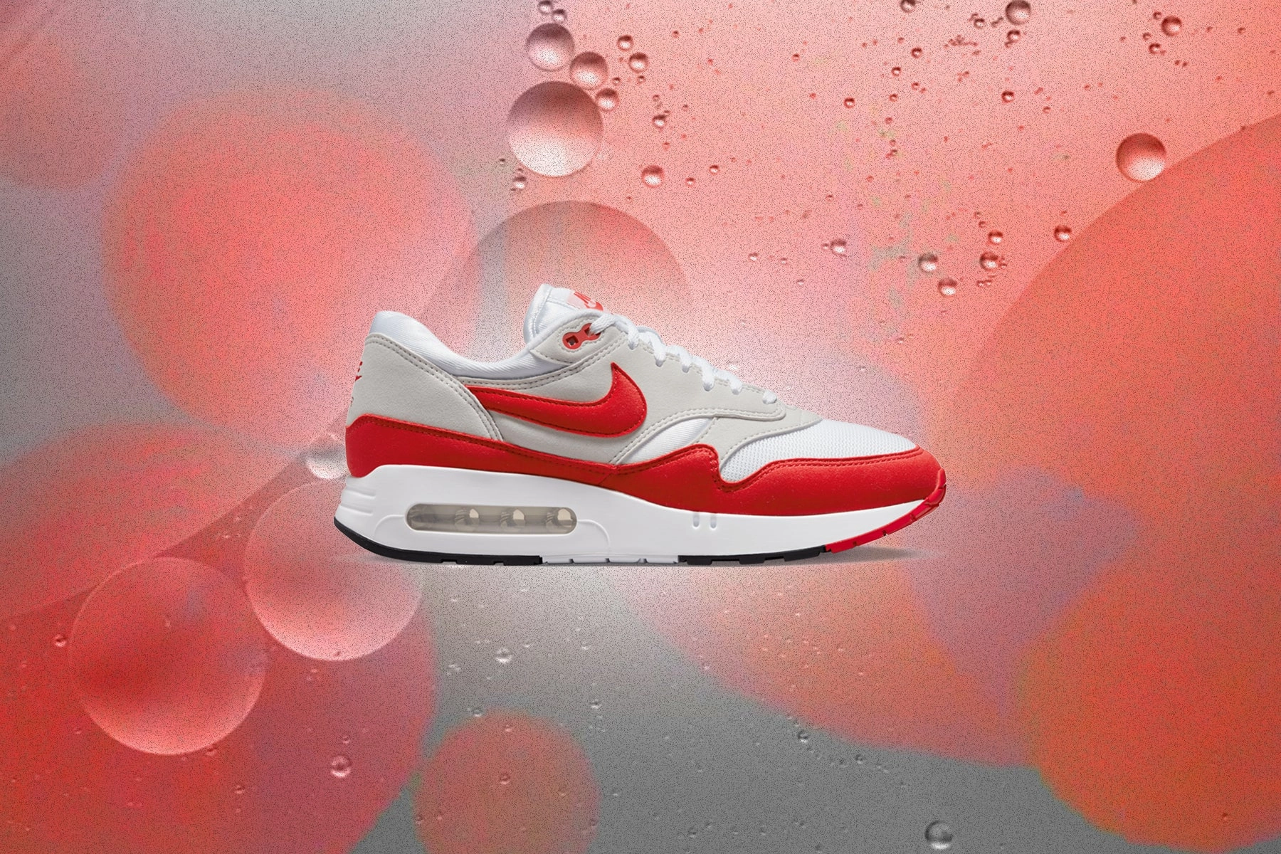 Air Max 1 '86 Original Big Bubble - White/University Red/Neutral Grey Nike trainers with responsive foam