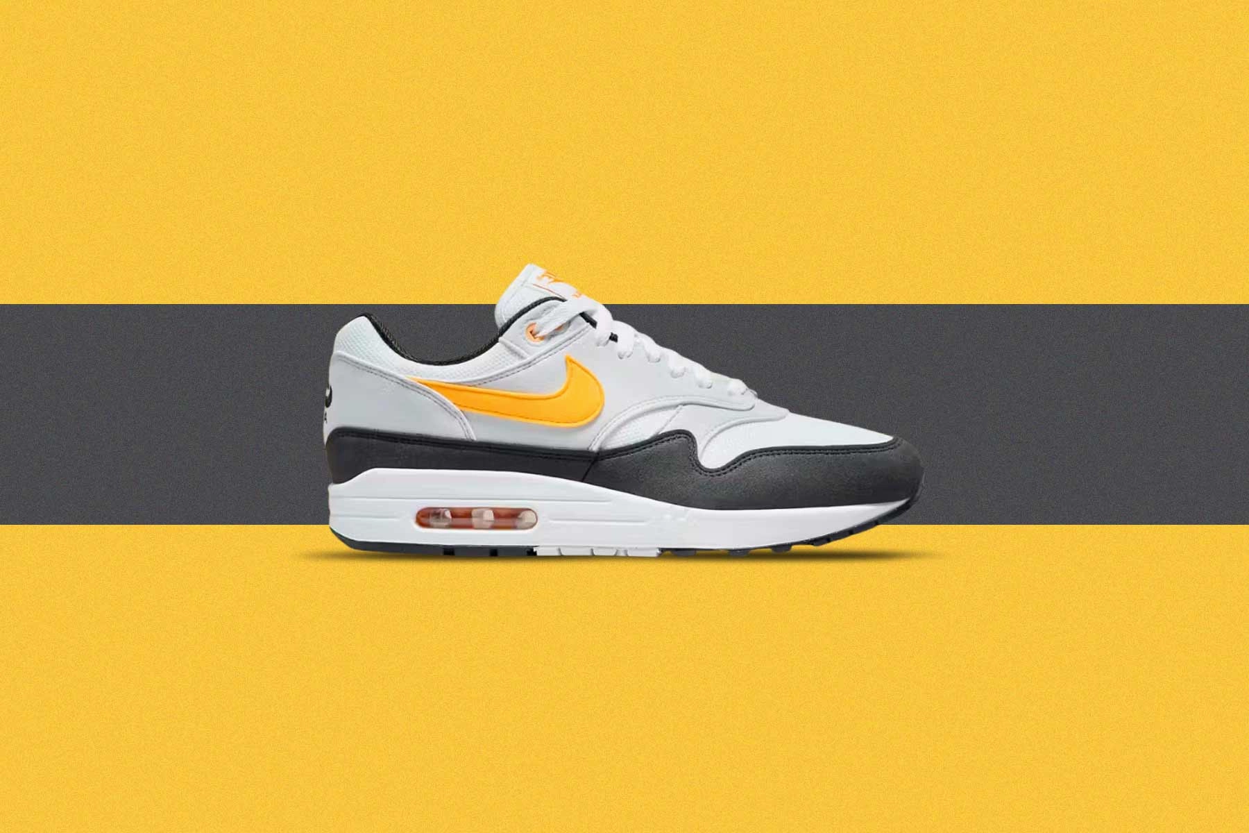 Air Max 1 'Steelers' - White/University Gold/Black Nike Retro Lifestyle Shoes