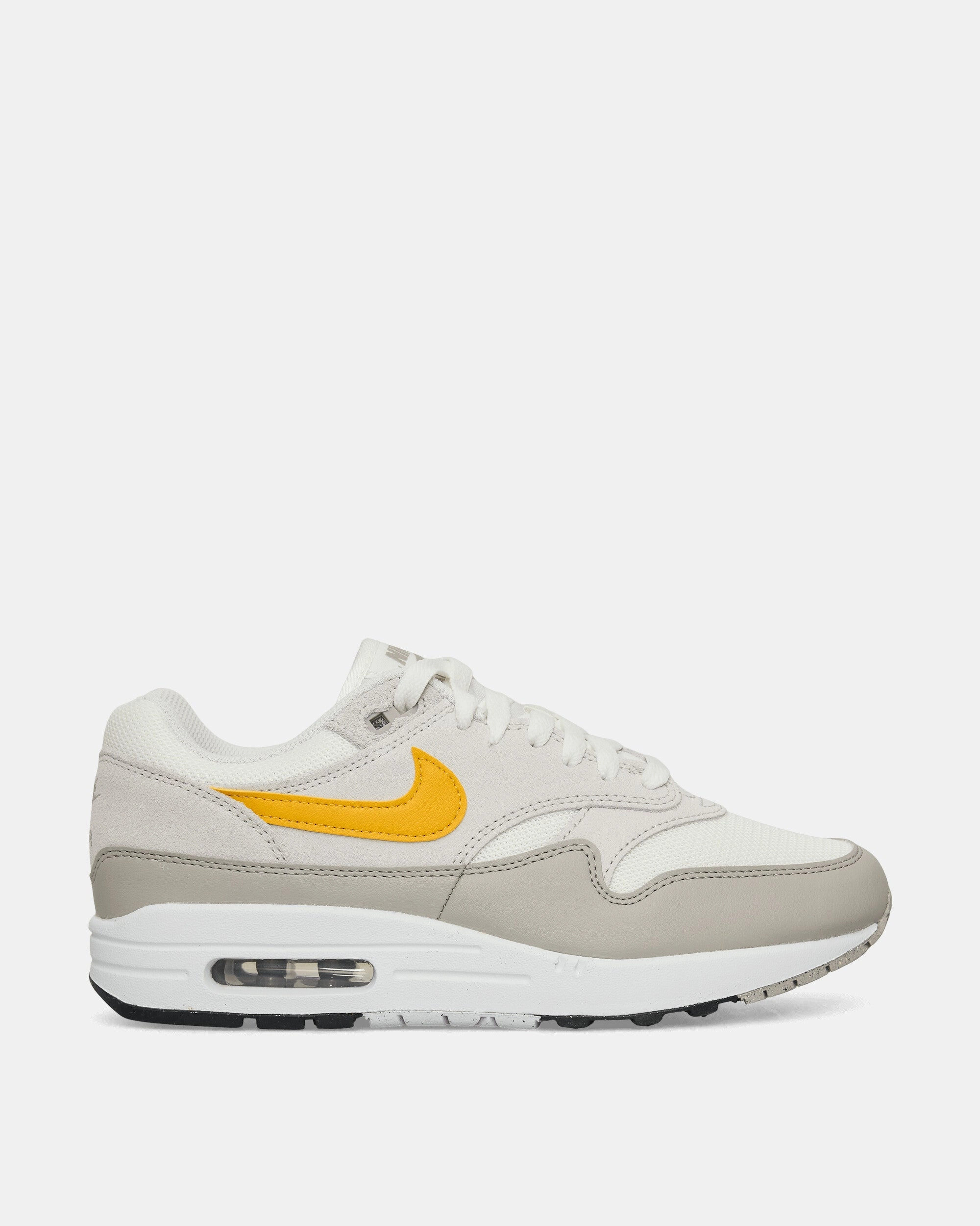 Air Max 1 Essential Sneakers Summit White / Vast Grey / University Gold Nike breathable sports sneakers for comfort