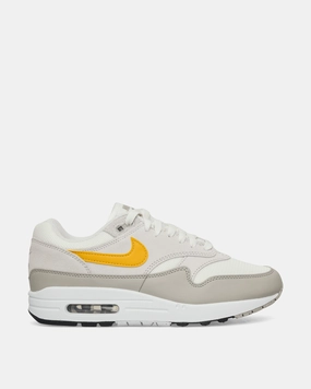 Air Max 1 Essential Sneakers Summit White / Vast Grey / University Gold Nike breathable sports sneakers for comfort