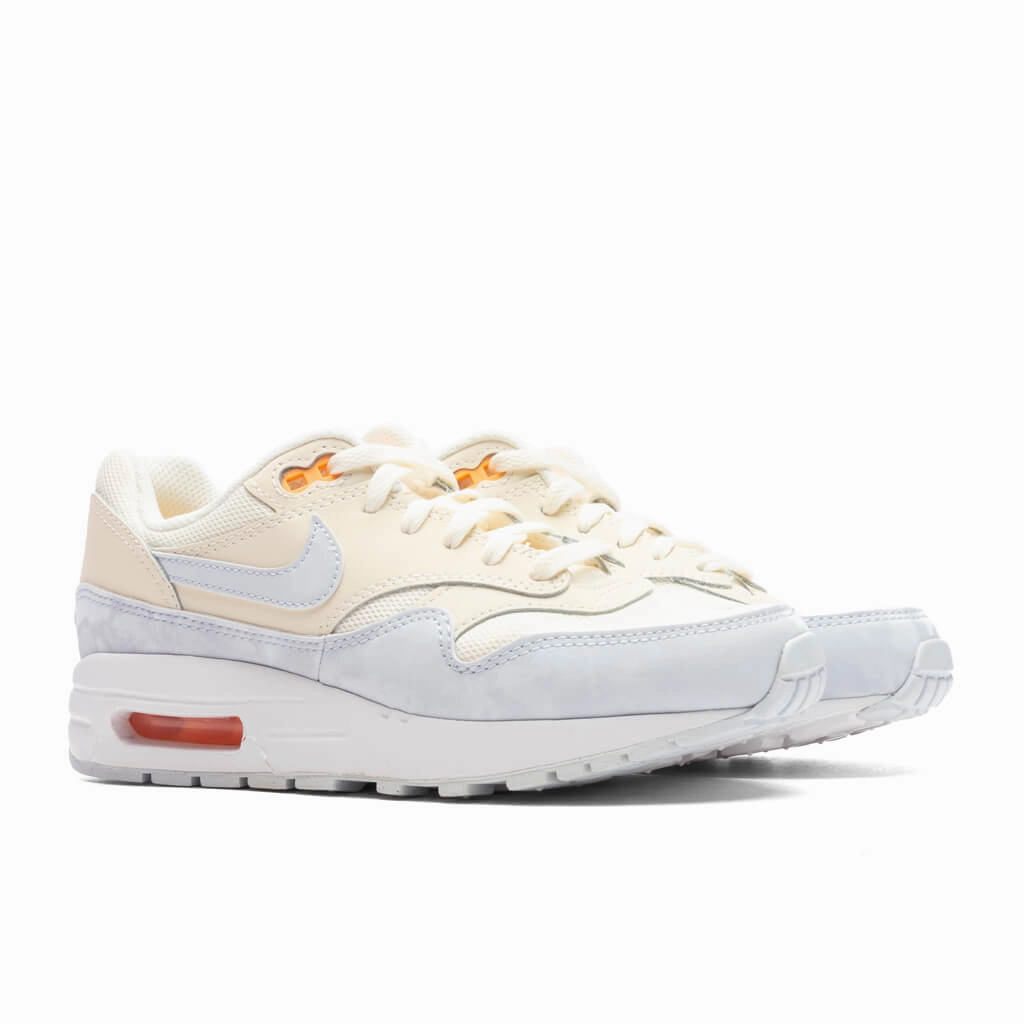 Air Max 1 (GS) - Pale Ivory/Football Grey/Melon Tint Nike Retro Lifestyle Shoes