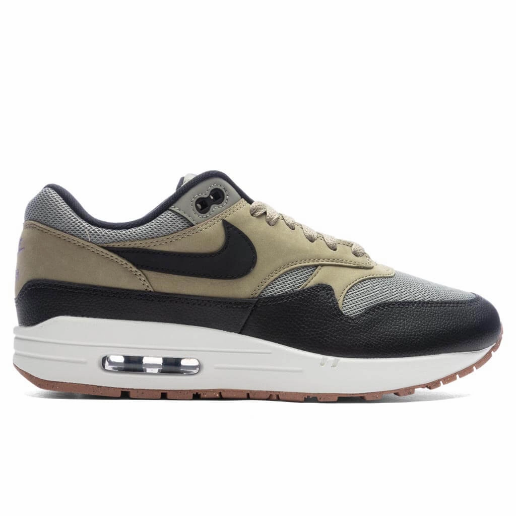 Air Max 1 SC - Dark Stucco/Black/Neutral Olive Nike lifestyle sneakers with retro vibe