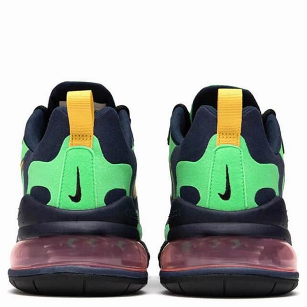 Air Max 270 React - Electro Green/Yellow Ochre/Obsidian Nike Foam Comfort Trainers