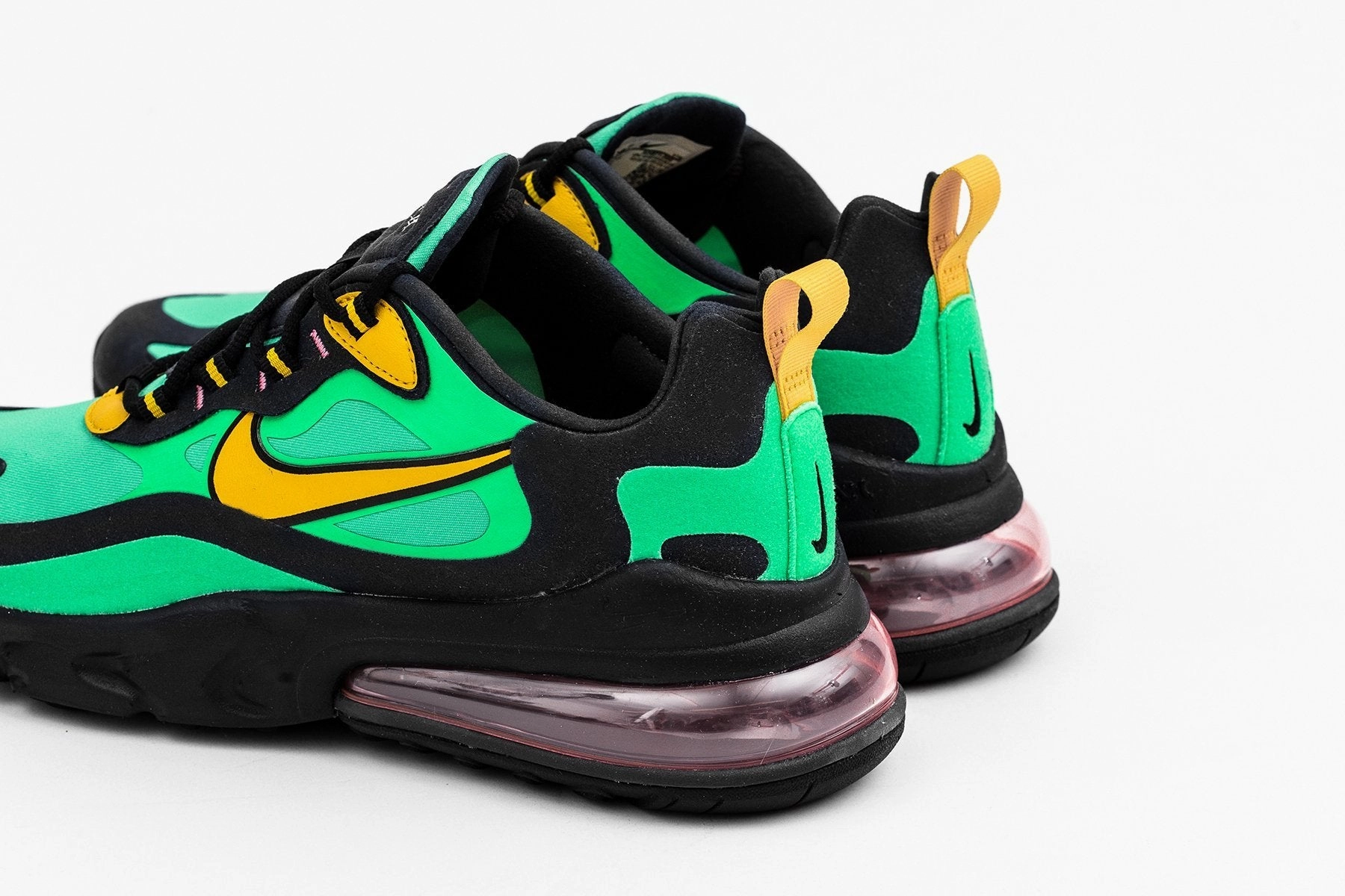 Air Max 270 React - Electro Green/Yellow Ochre/Obsidian Nike Foam Comfort Trainers