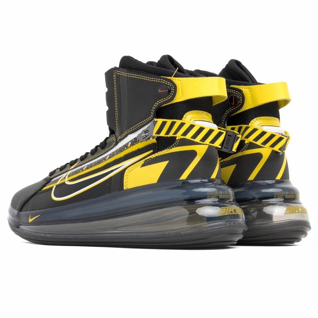Air Max 720 Saturn AS QS - Black/Dynamic Yellow/University Red Nike Foam Comfort Trainers