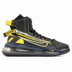 Air Max 720 Saturn AS QS - Black/Dynamic Yellow/University Red Nike trainers with responsive foam