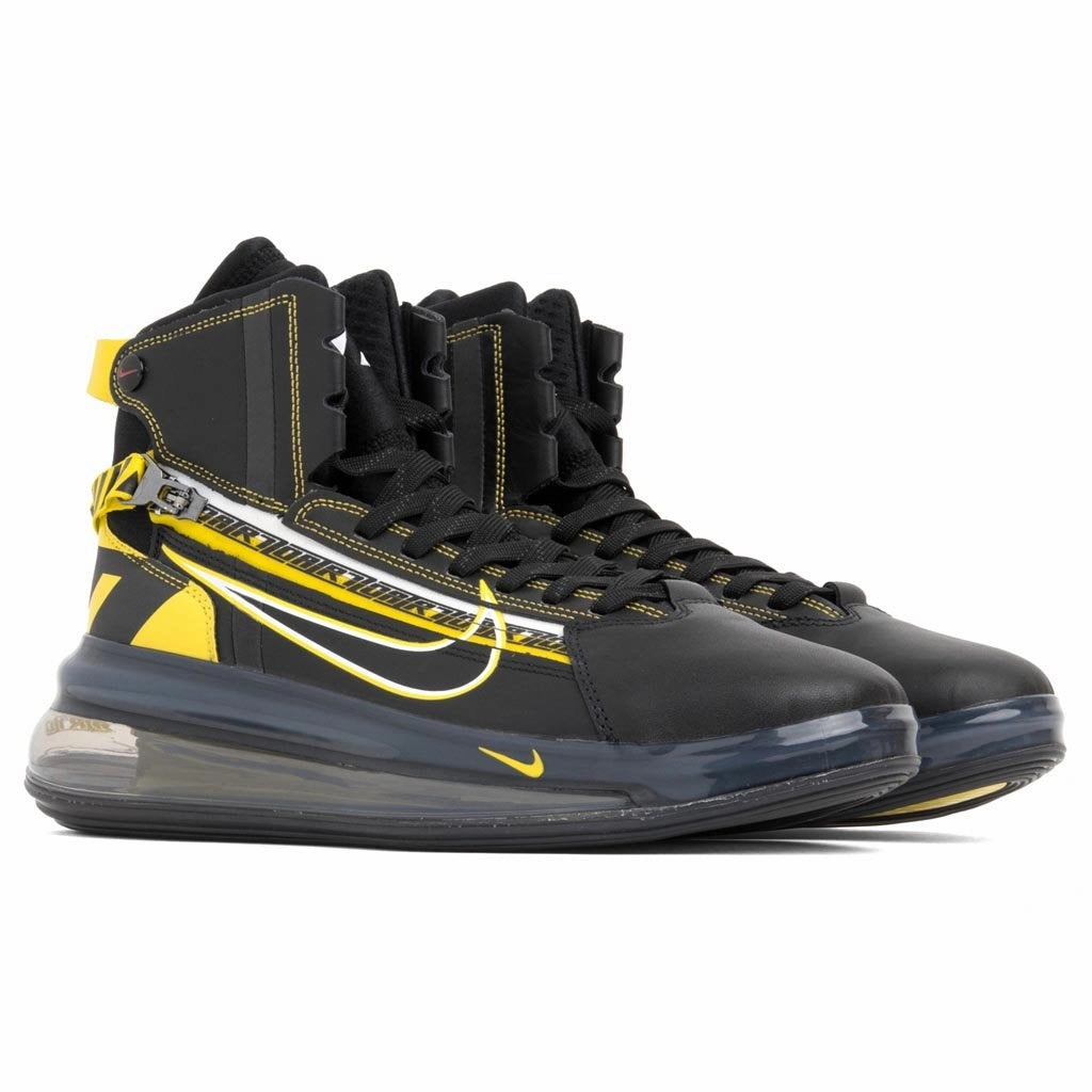 Air Max 720 Saturn AS QS - Black/Dynamic Yellow/University Red Nike Foam Comfort Trainers