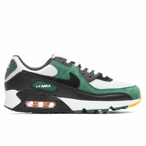 Air Max 90 - Pure Platinum/Black/Gorge Green Nike lifestyle sneakers with retro vibe