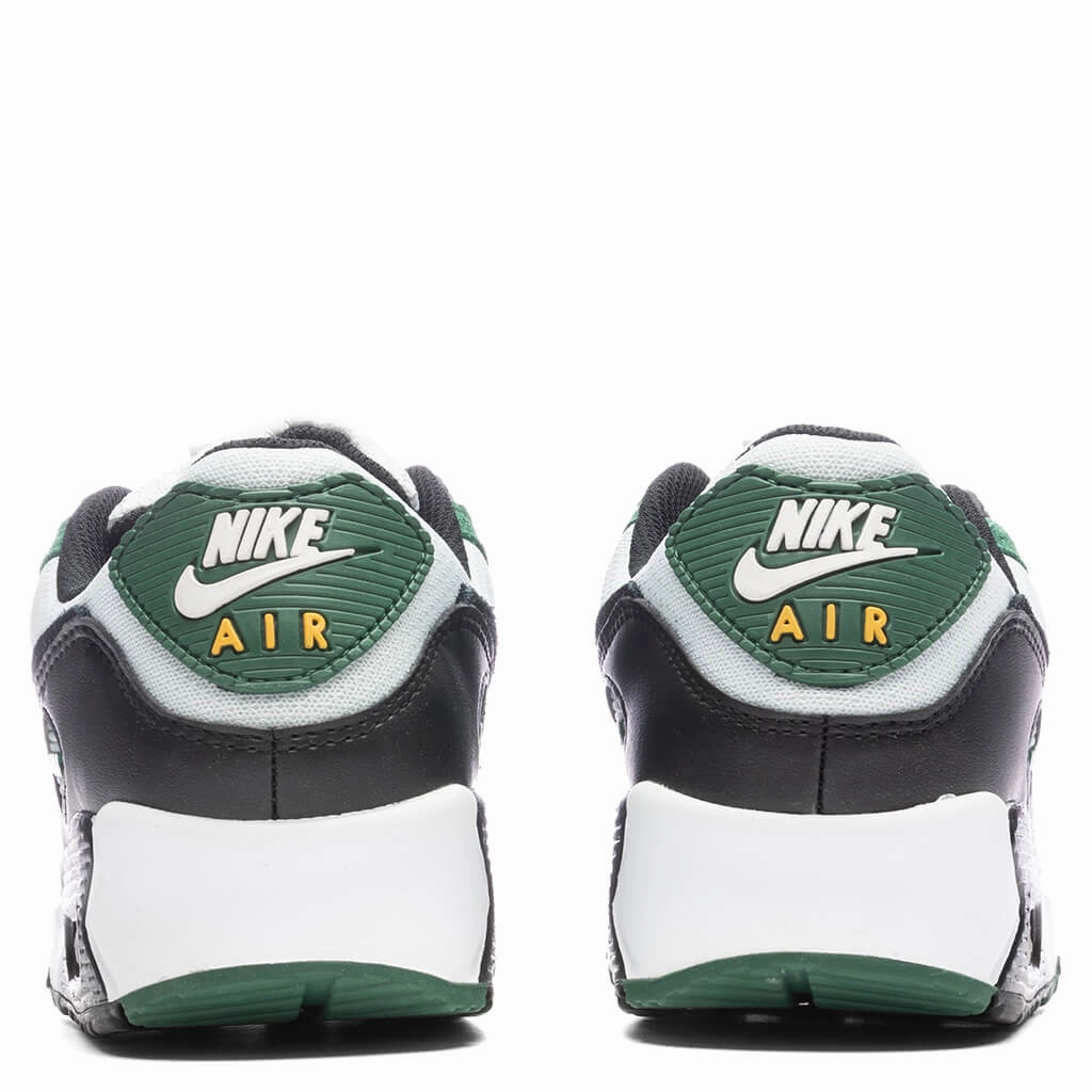 Air Max 90 - Pure Platinum/Black/Gorge Green Nike Retro Lifestyle Shoes