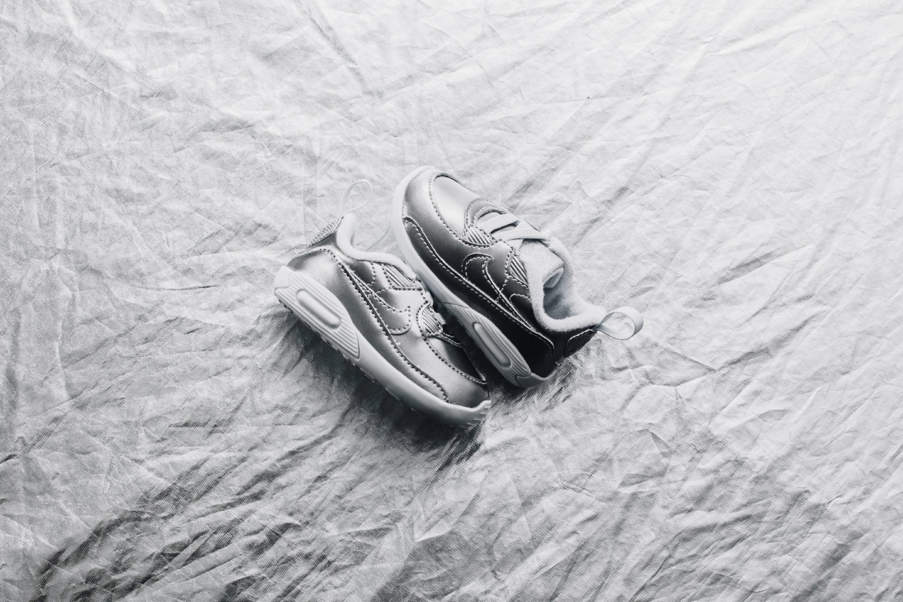 Air Max 90 Crib QS - Chrome/Pure Platinum/White Nike Foam Comfort Trainers