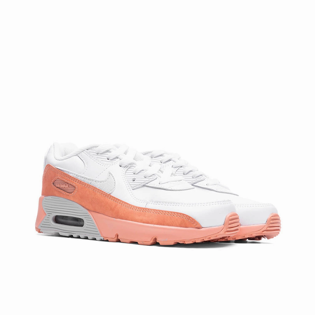 Air Max 90 LTR SE (PS) - White/Aura/ LT Madder Root Nike trainers with responsive foam