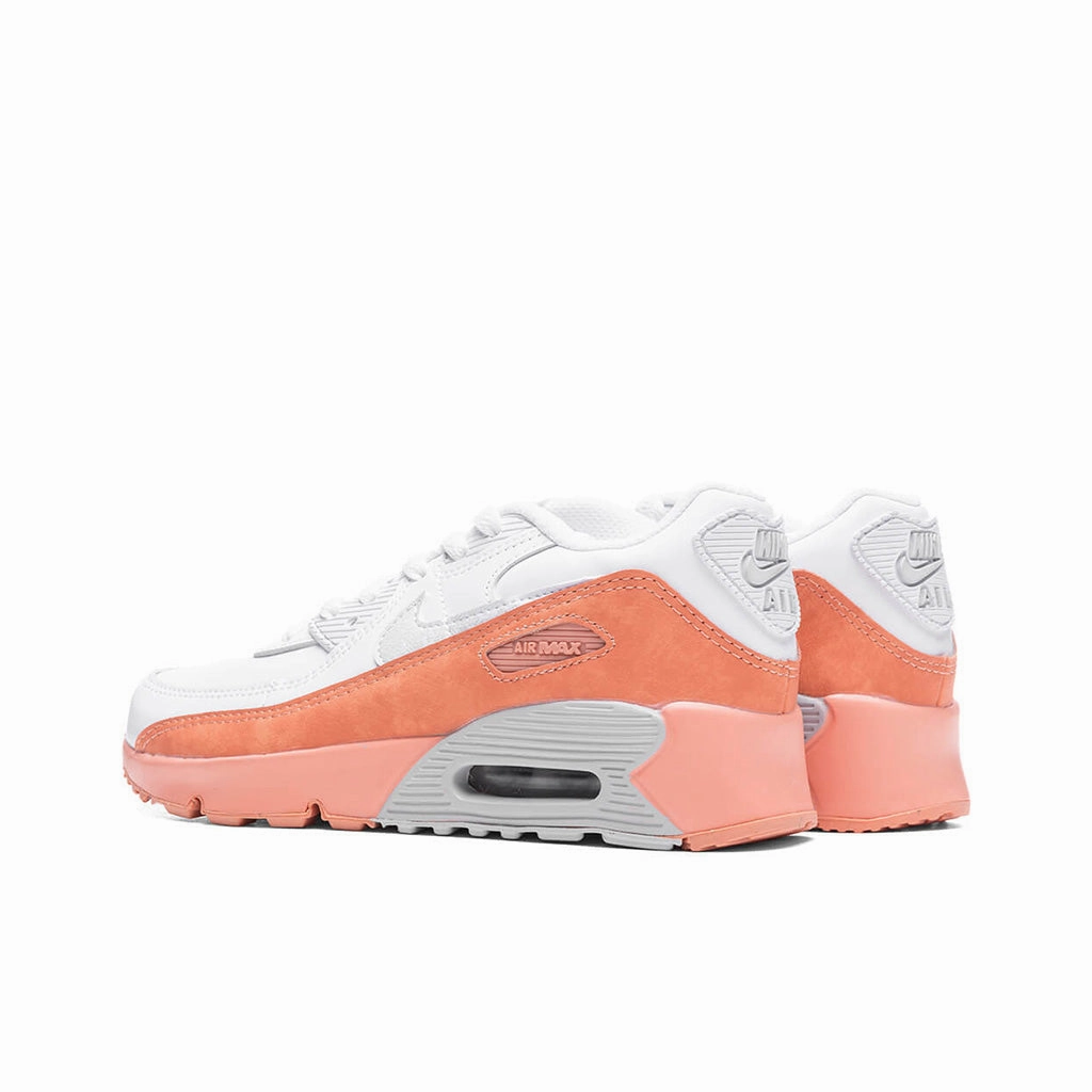 Air Max 90 LTR SE (PS) - White/Aura/ LT Madder Root Nike trainers with responsive foam