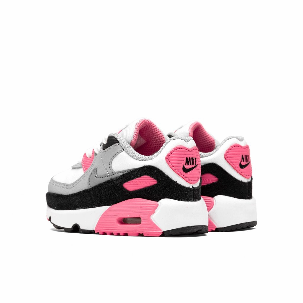 Air Max 90 LTR (TD) - White/Light Smoke Grey/Rose Nike Foam Comfort Trainers