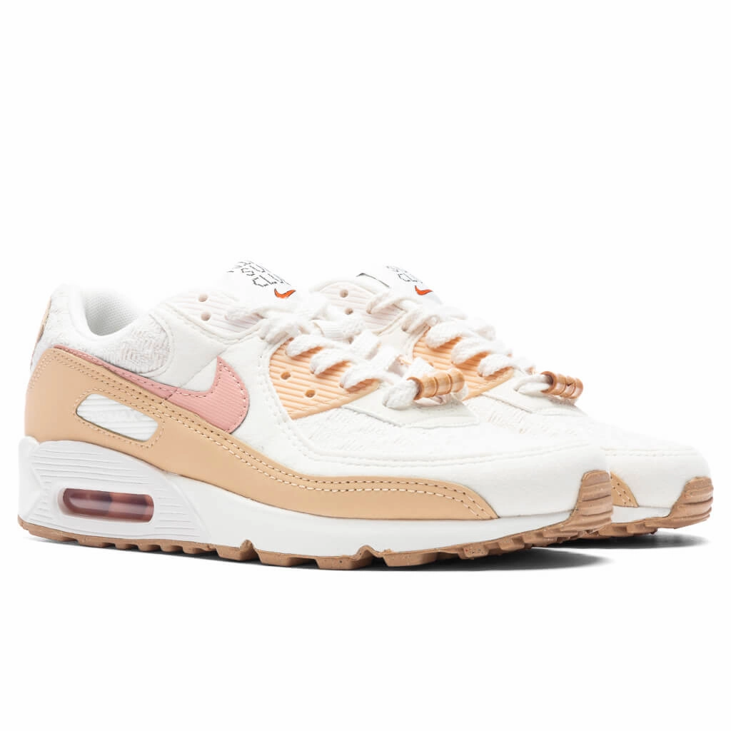 Air Max 90 SE Womens - Sail/Arctic Orange/Phantom/Onyx Nike trainers with responsive foam