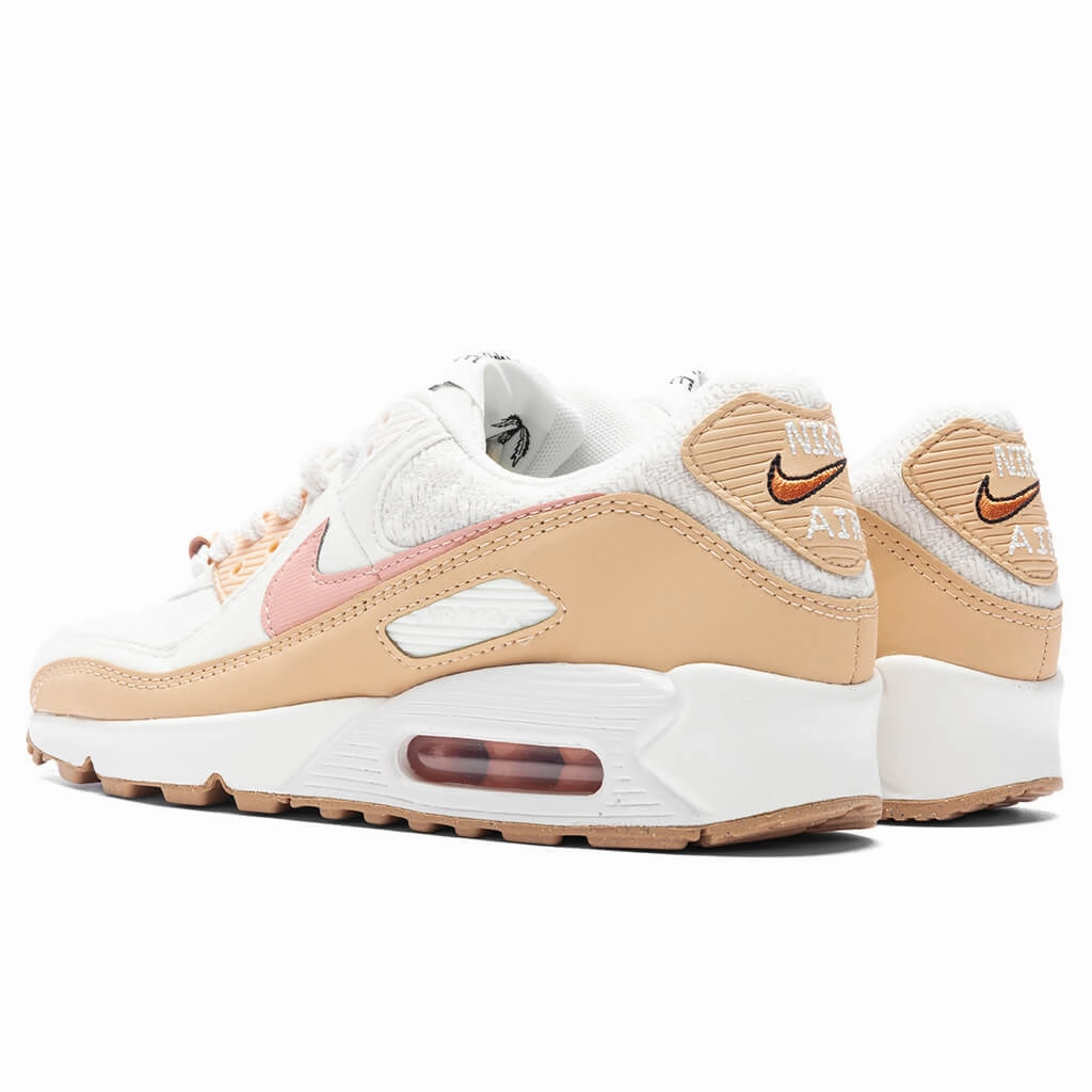 Air Max 90 SE Womens - Sail/Arctic Orange/Phantom/Onyx Nike trainers with responsive foam