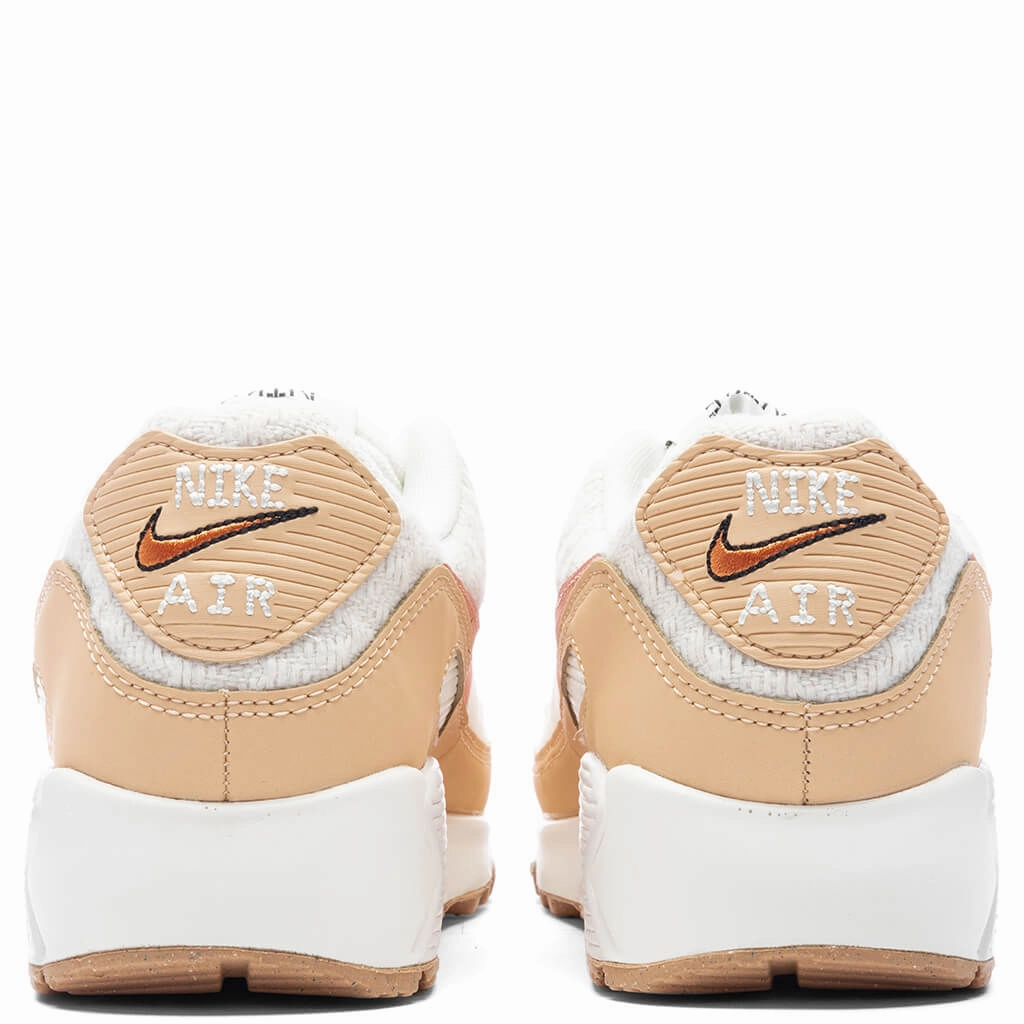 Air Max 90 SE Womens - Sail/Arctic Orange/Phantom/Onyx Nike trainers with responsive foam