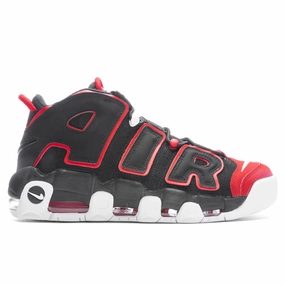 Air More Uptempo '96 - Black/Black/University Red Nike signature design with comfort fit