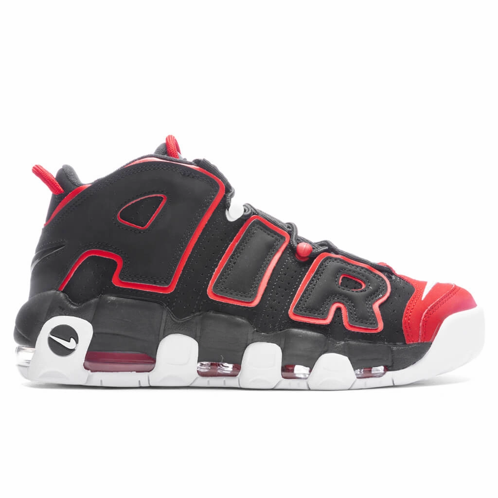 Air More Uptempo '96 - Black/Black/University Red Nike signature design with comfort fit