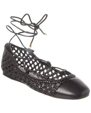 Alexandre Birman Tresse Leather Ballerina Flat