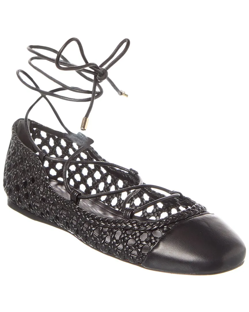Alexandre Birman Tresse Leather Ballerina Flat