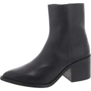 Alia Womens Pointed Toe Block Heel Ankle Boots