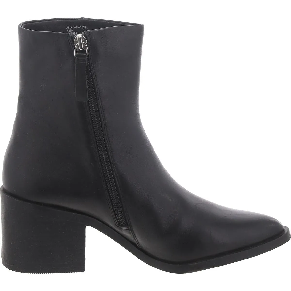 Alia Womens Pointed Toe Block Heel Ankle Boots