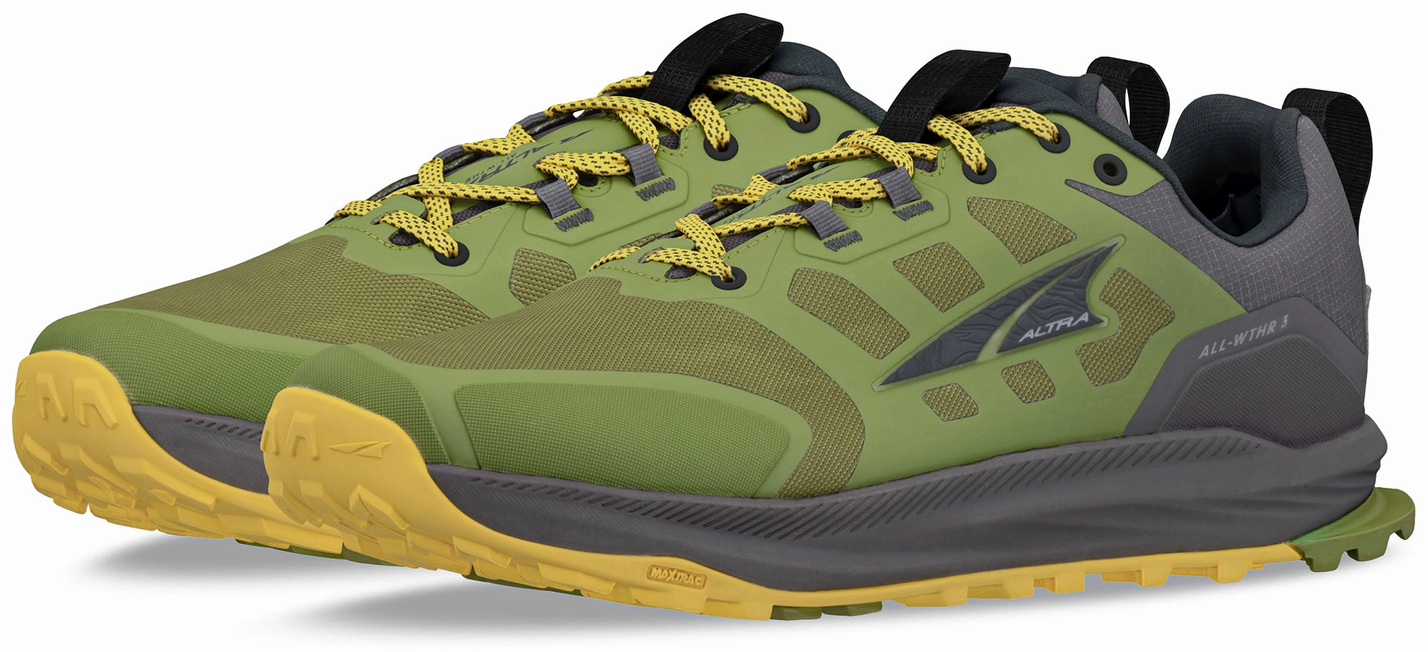 Altra Lone Peak 9 Waterproof Mens Trail Running Shoes - Green Long-Distance Running Shoes
