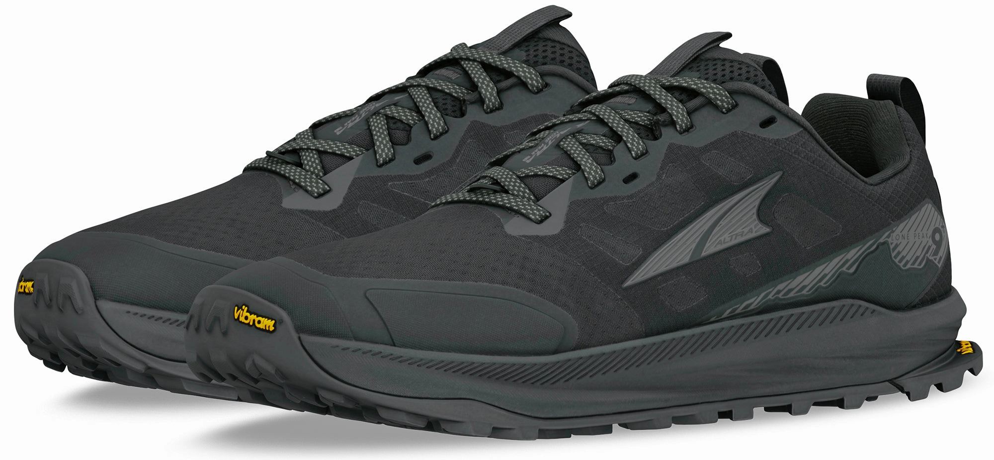 Altra Lone Peak 9  WIDE FIT Mens Trail Running Shoes - Black Long-Distance Running Shoes