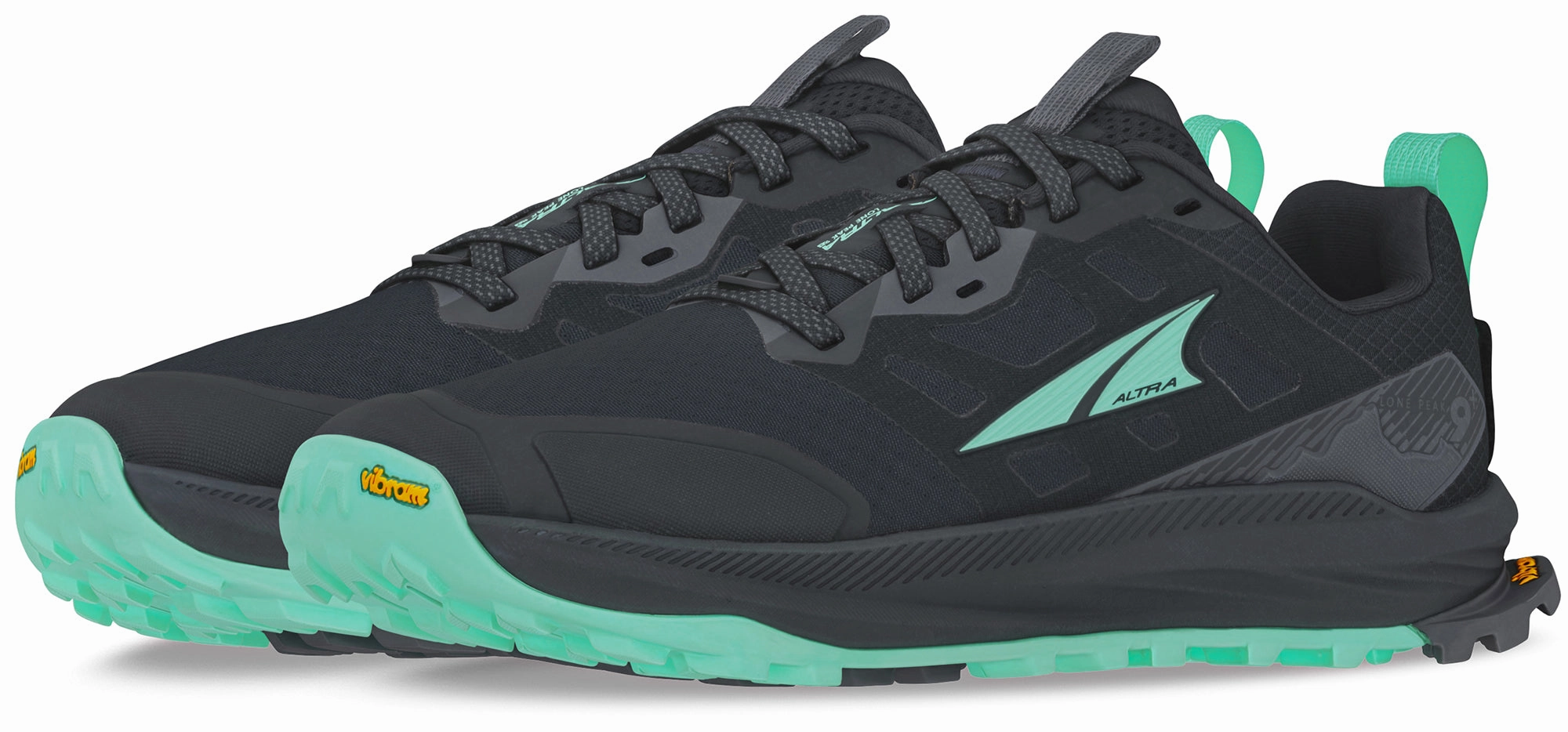 Altra Lone Peak 9  Womens Trail Running Shoes - Black Long-Distance Running Shoes