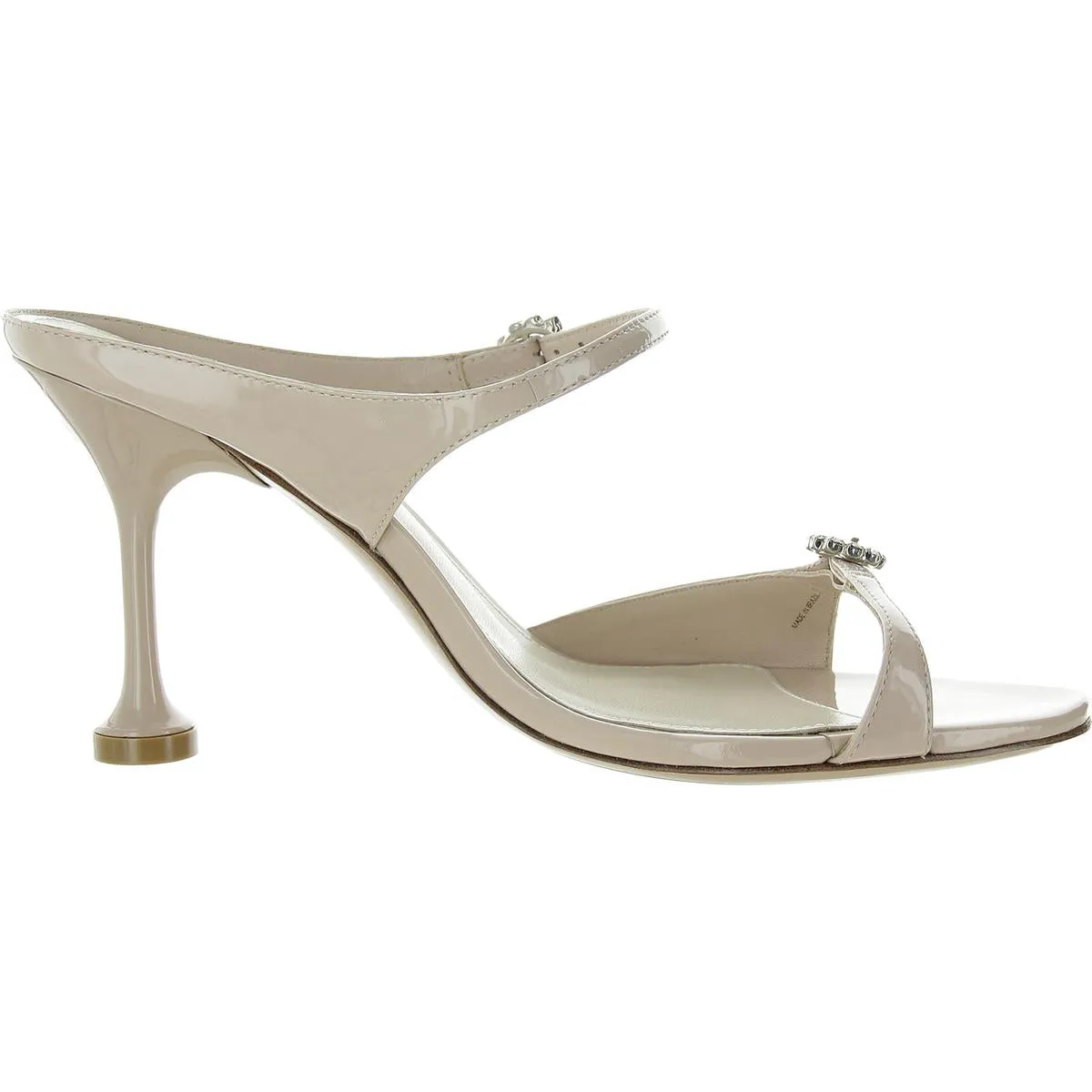 Anastasia Womens Embellished Patent Leather Mules