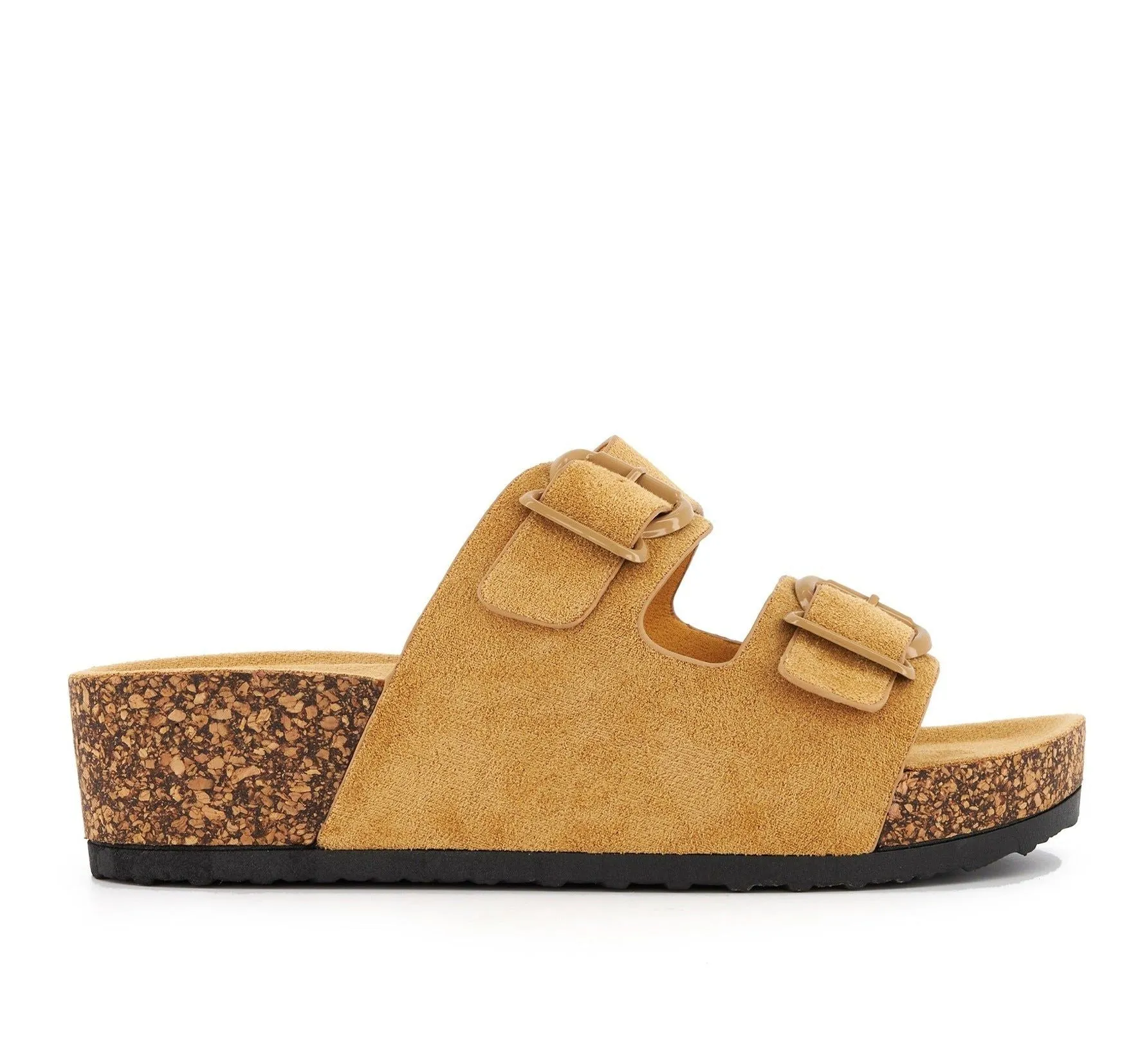 Andrea Double Strap Footbed Platform Sandals