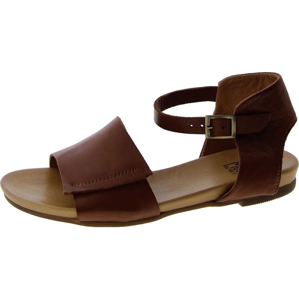 ANTONY Womens Leather Round toe Ankle Strap