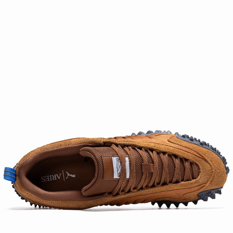 Aries x Puma Mostro Craft - Mahogany/Teak Puma trainer style images