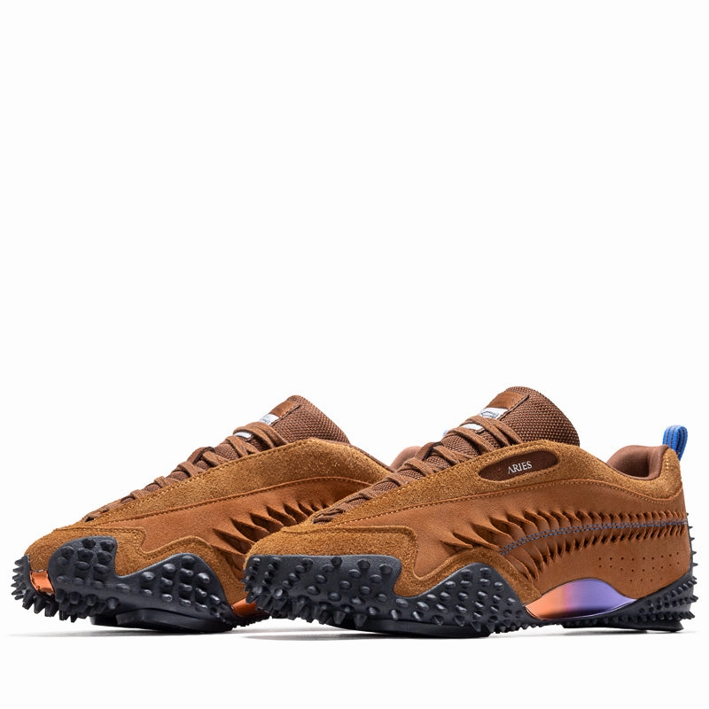 Aries x Puma Mostro Craft - Mahogany/Teak Puma trainer style images