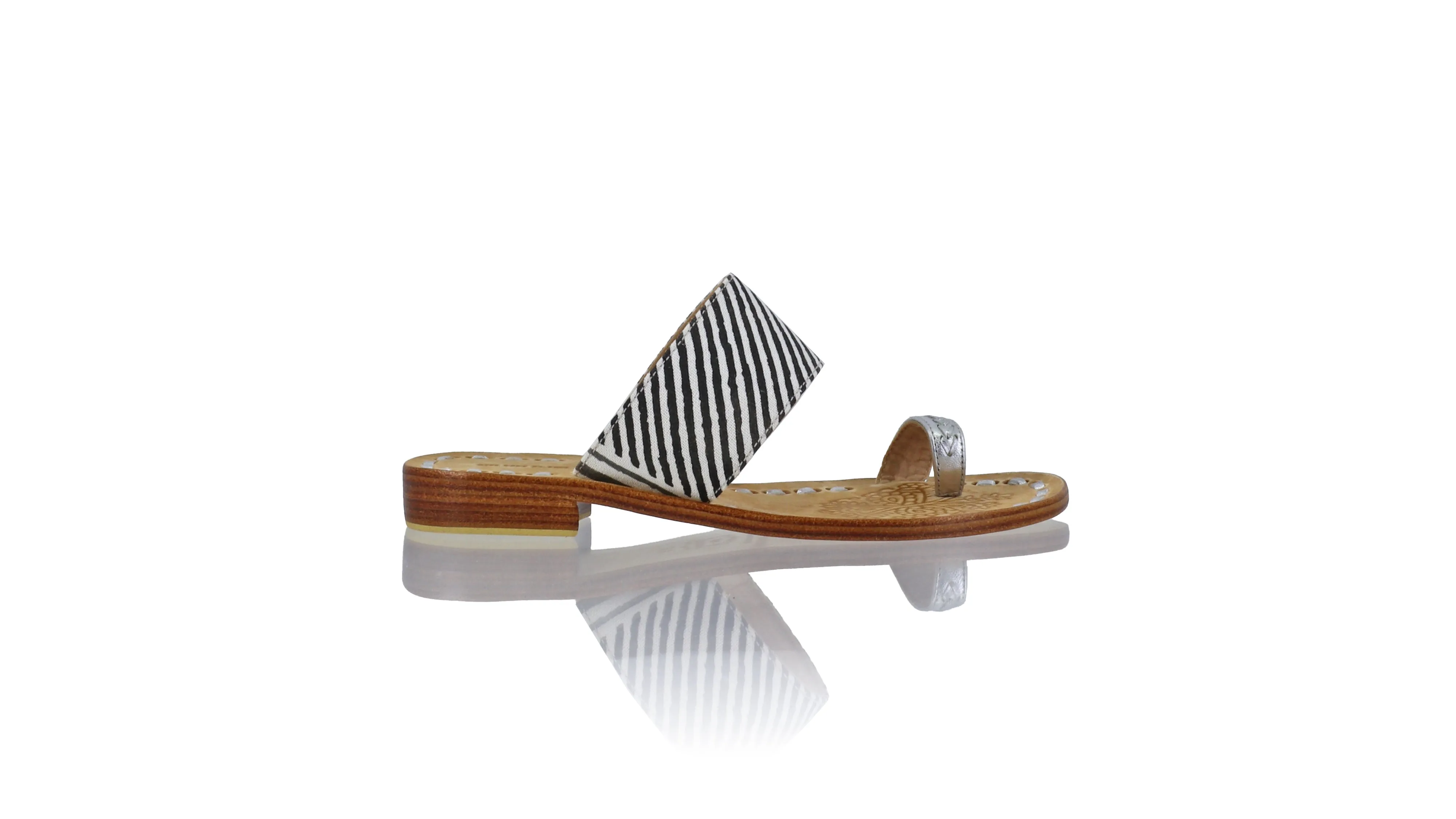 Arini 20mm Flat - Silver & Sunny White LineLinen