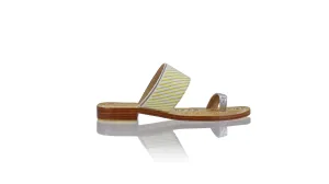 Arini 20mm Flat - Silver & Sunny White LineLinen