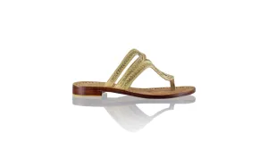 Arrah 20mm Flat - Light Cream & Gold