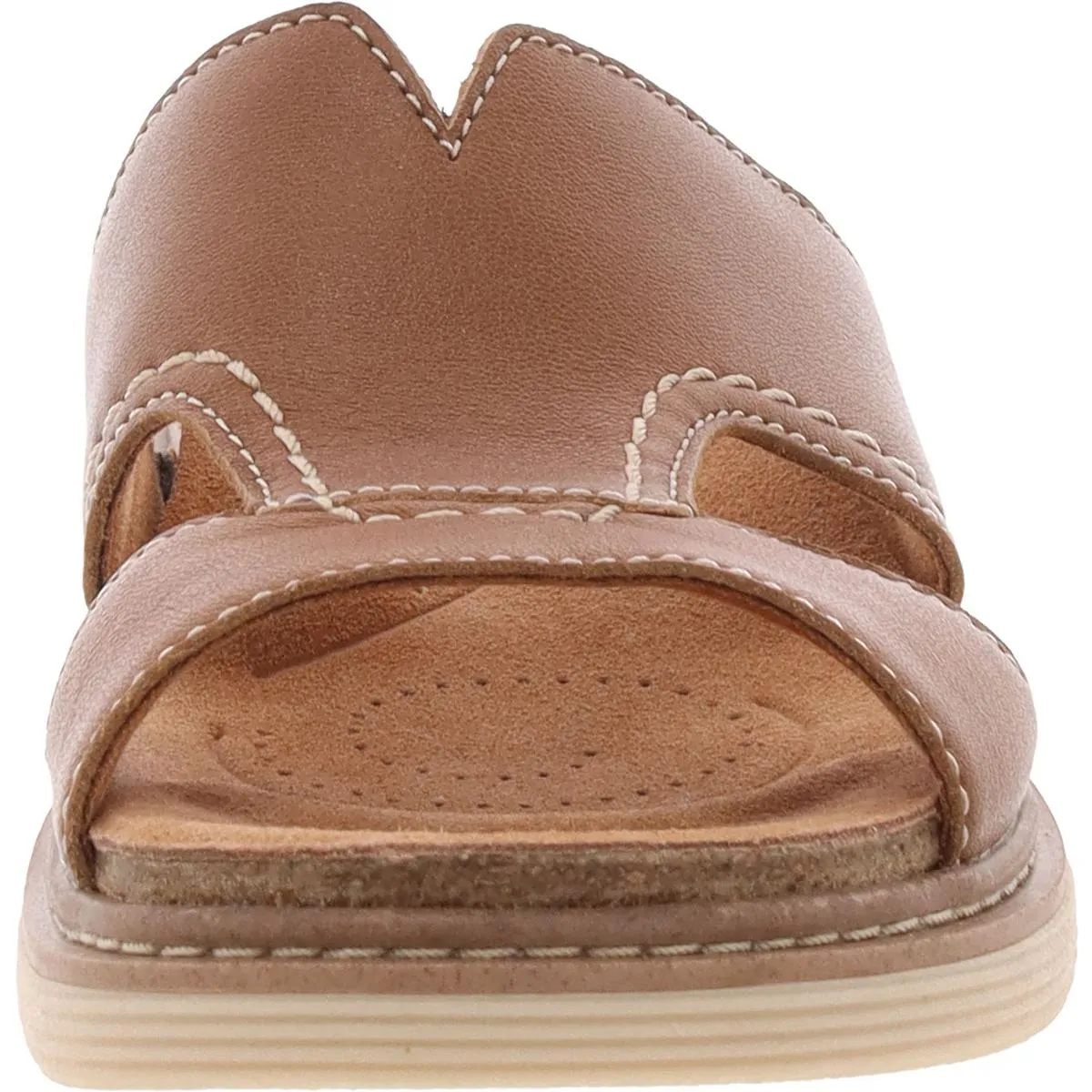 Arwell Walk Womens Comfort Insole Leather Mule Sandals
