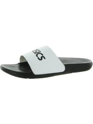 AS003 Womens Faux Leather Slip-On Pool Slides
