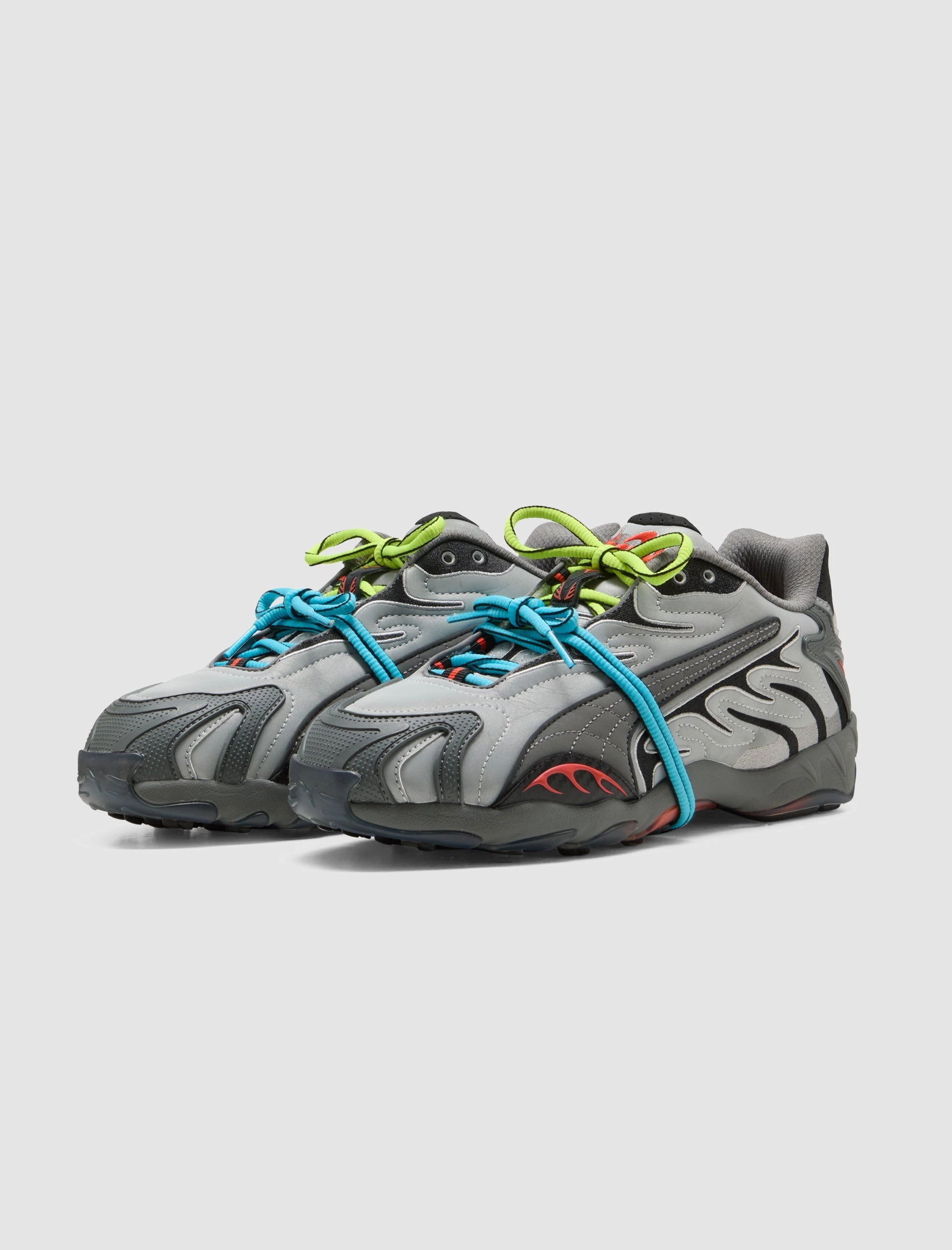 ASAP ROCKY INHALE REFLECTIVE "SILVER/ MEDIUM GREY Breathable Daily Trainers