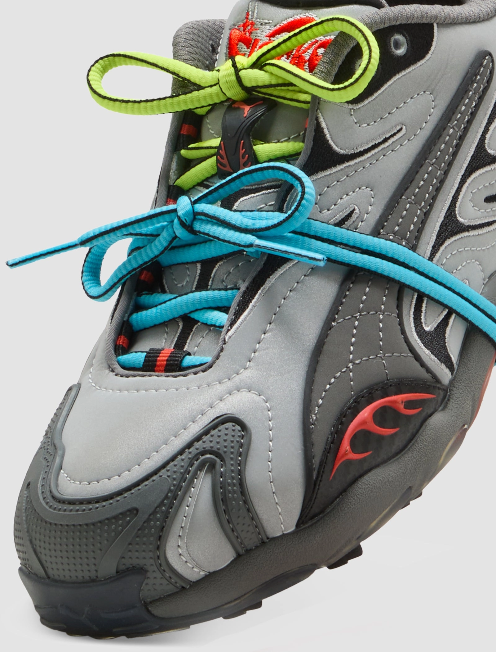 ASAP ROCKY INHALE REFLECTIVE "SILVER/ MEDIUM GREY Breathable Daily Trainers