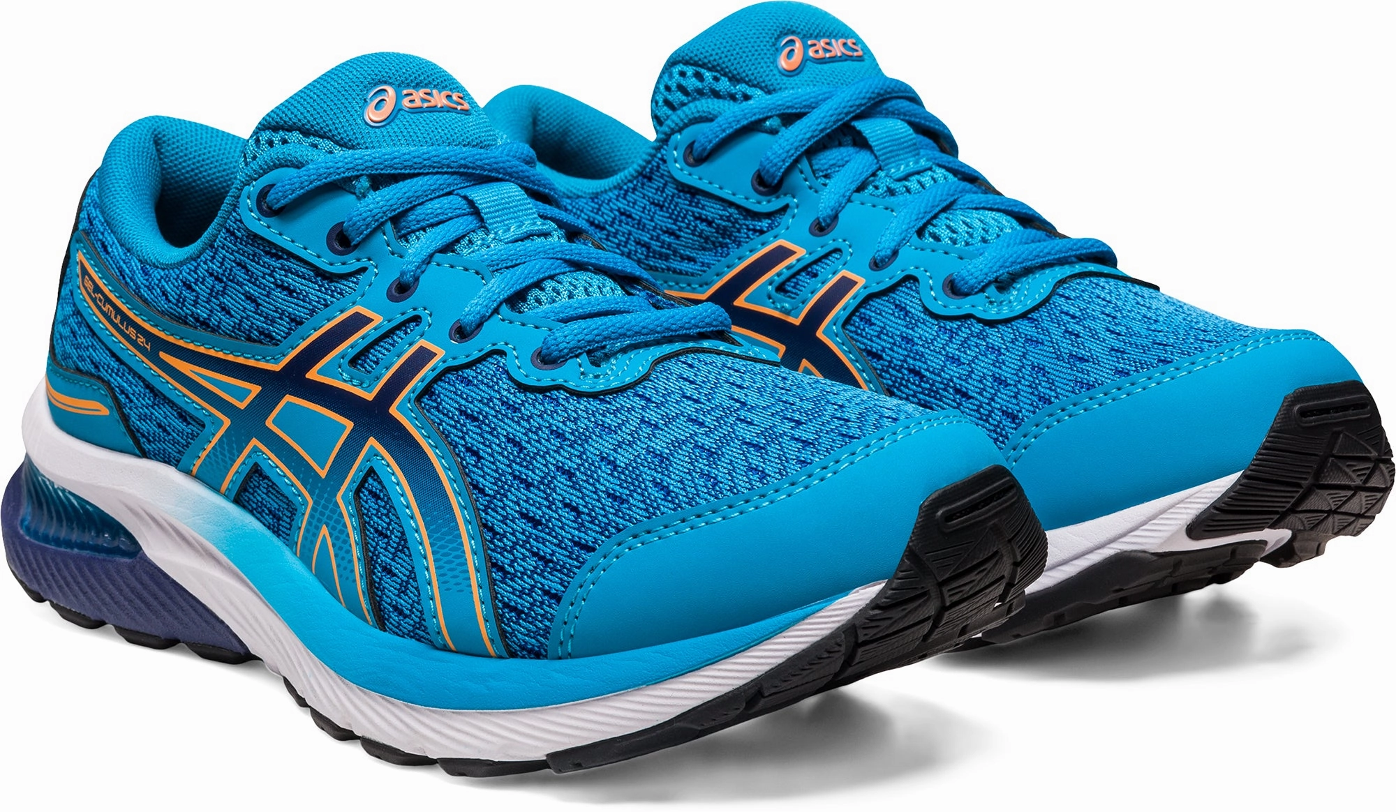 Asics Gel Cumulus 24 GS Junior Running Shoes - Blue Neutral Support Shoes