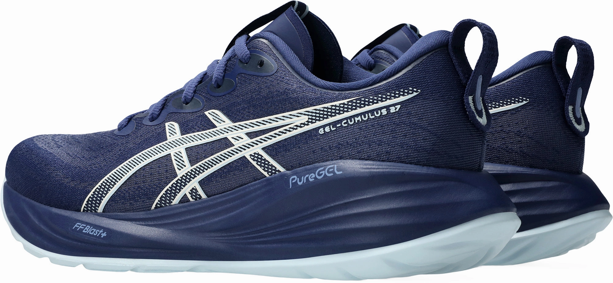 Asics Gel Cumulus 27 Womens Running Shoes - Blue Flexible Athletic Fit