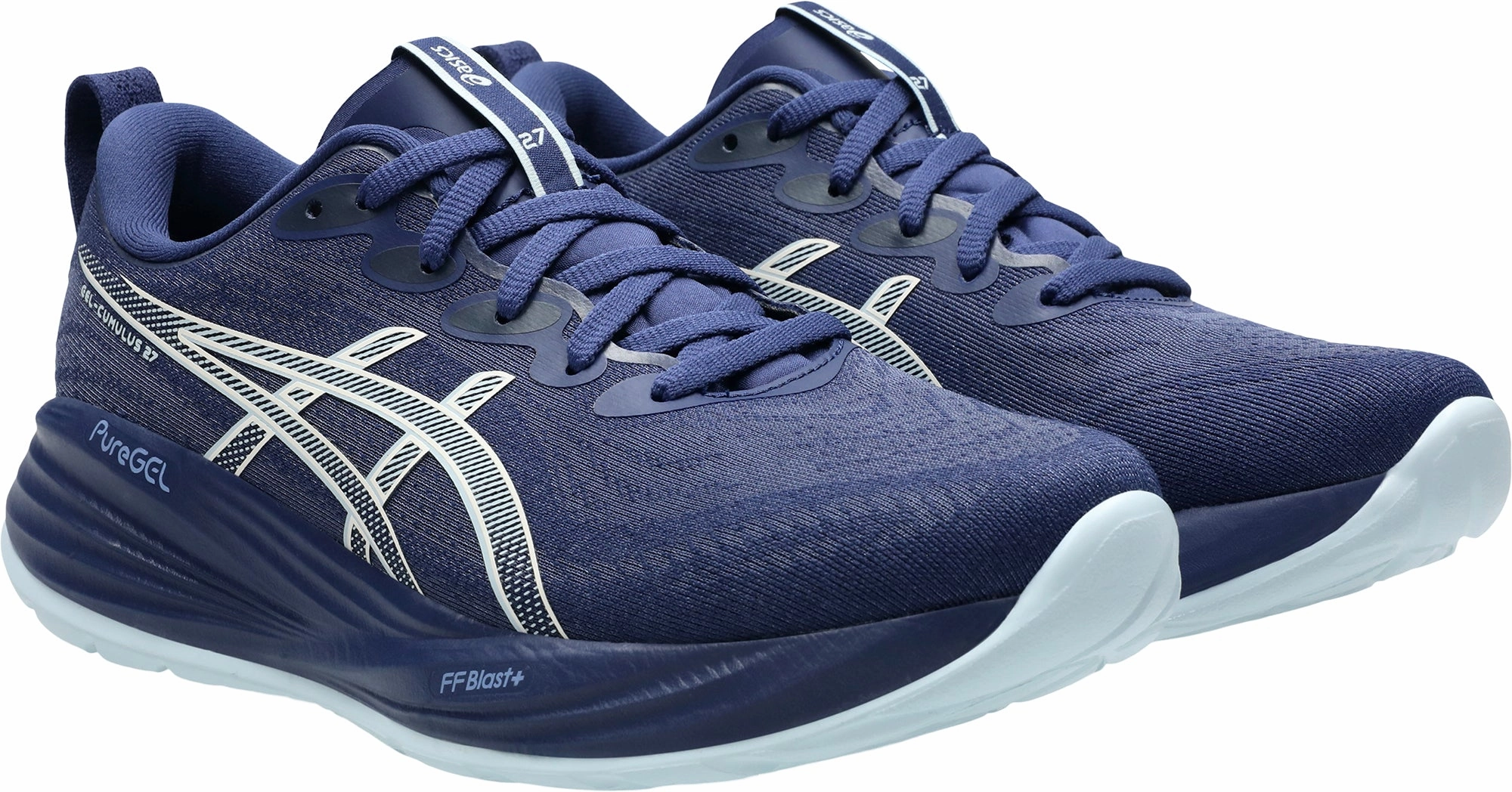 Asics Gel Cumulus 27 Womens Running Shoes - Blue Flexible Athletic Fit